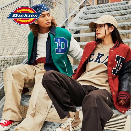Dickies 男女宽松棒球服工装风运动保暖薄棉夹克外套 DK012258