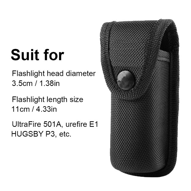 전술 MOLLE 손전등 홀스터 LED 손전등 주머니 의무