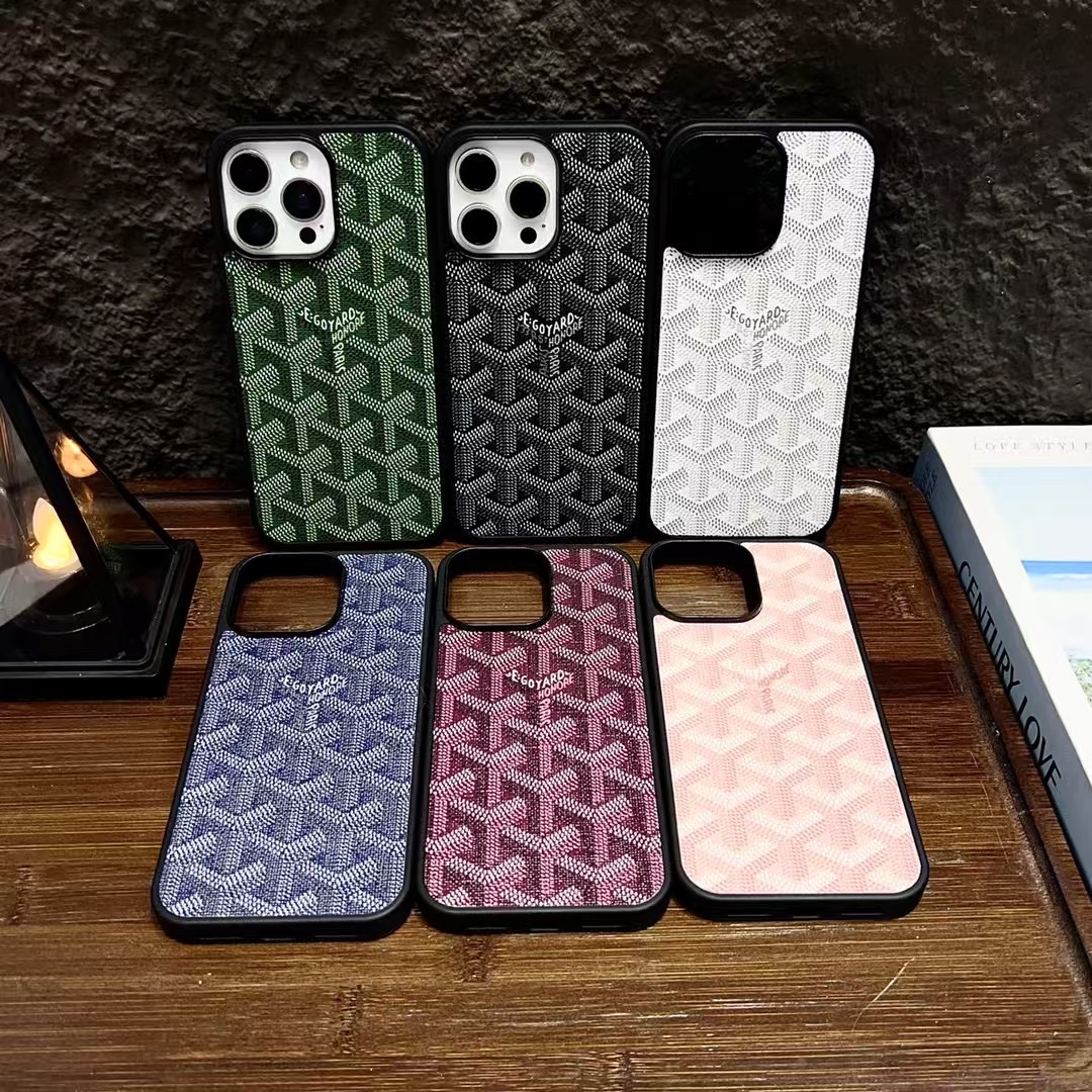 大牌Goyard适用苹果16promax手机壳戈雅iphone15pro全包软壳14pro皮质奢华13欧美小众奢侈品高级感皮套