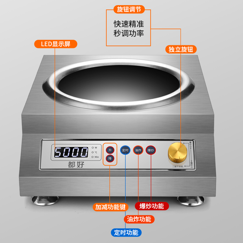 商用电磁炉50600W凹面大功率爆炒商食堂饭店00741890W电磁业炉全