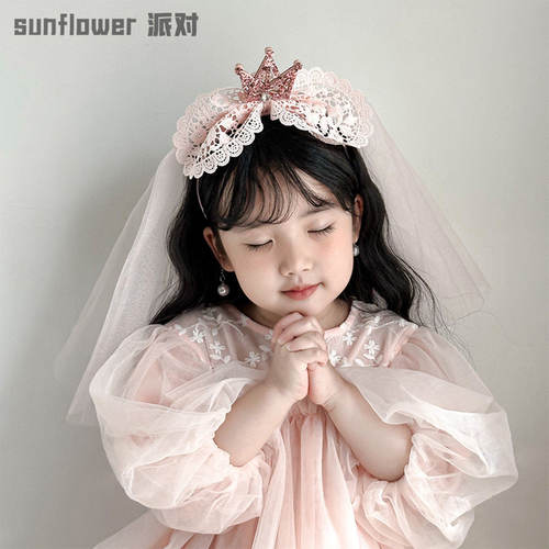 女孩生日帽子皇冠发箍拍照蛋糕装饰场景布置儿童周岁公主派对头饰