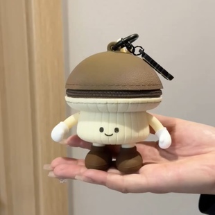 蘑菇挂件可爱耳机收纳包创意蔬菜系列零钱包迷你卡通玩偶包包挂件