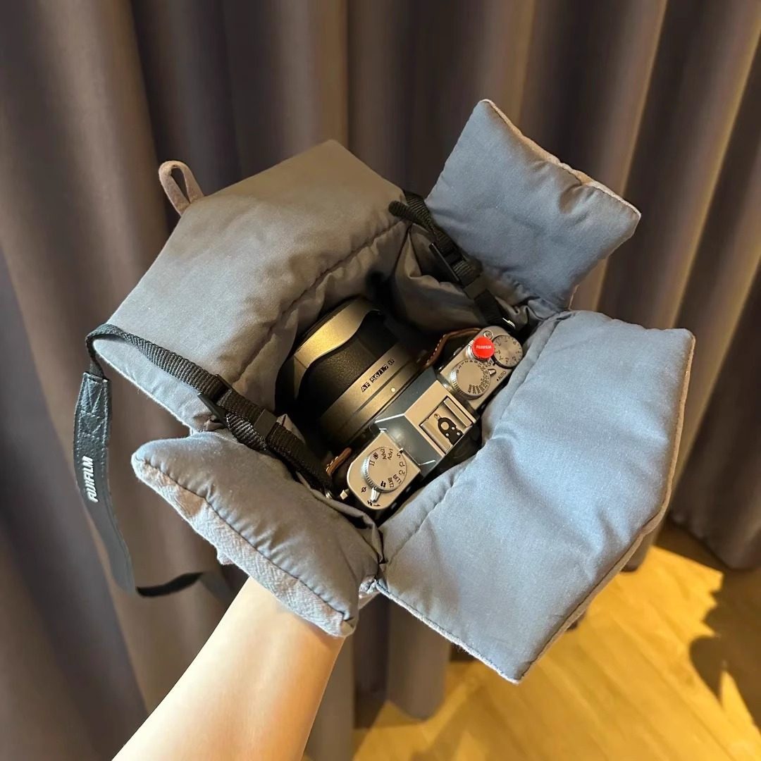 相机包ins风大容量加厚加棉富士xt50/30佳能r50相机收纳包手提包