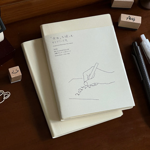 2026年新款余白一日一页日程本时间轴周计划手账本a6记事笔记本子