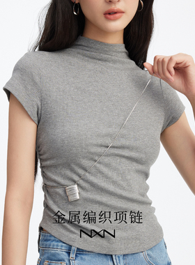 中古编织包包长款吊坠项链女款2025新款轻奢高级感挂脖配饰毛衣链