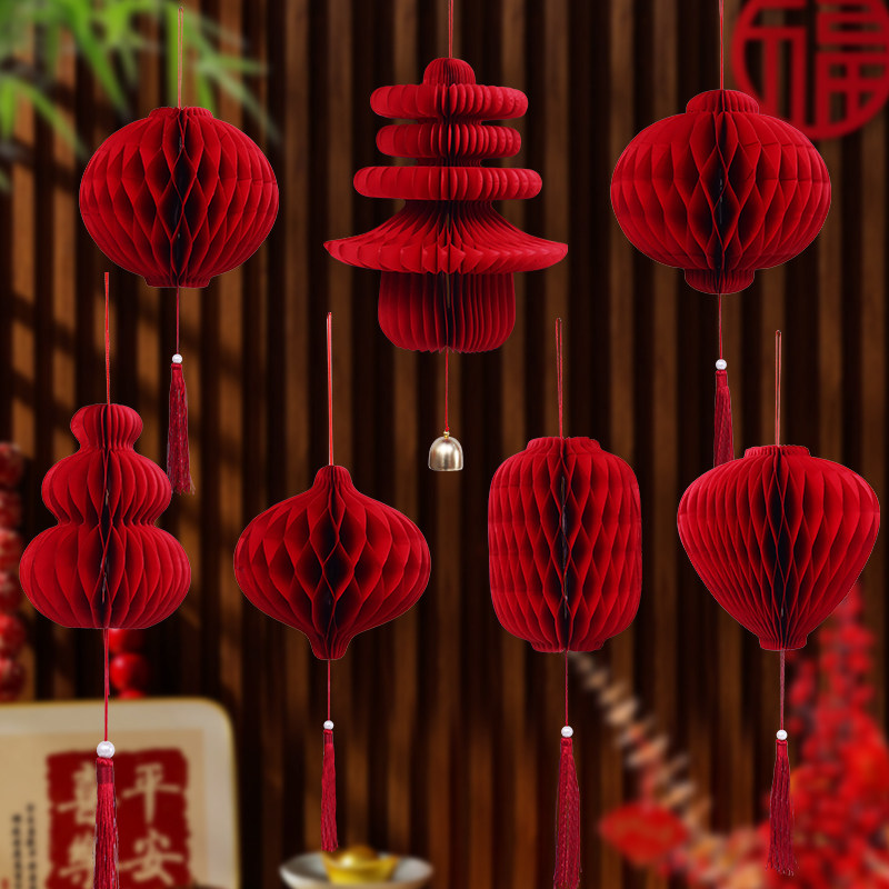 佰聚鑫新年春字挂件装饰壁挂灯笼图片