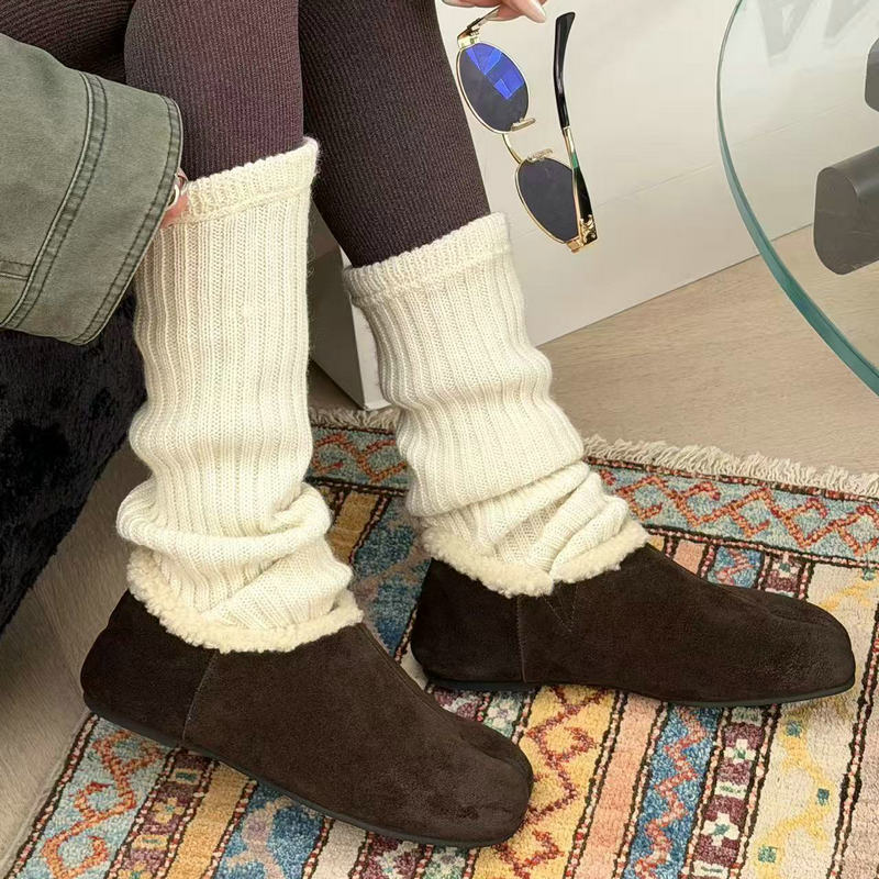 诗歌兰女鞋2025年春复古分趾单鞋