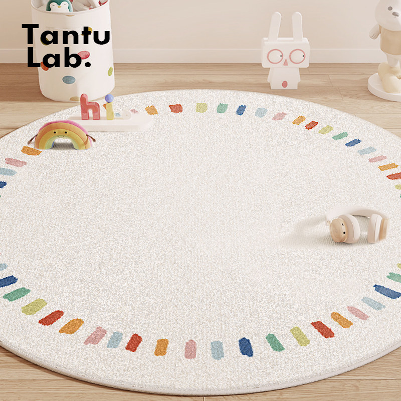 多巴胺彩色波点地毯防水好打理儿童圆形转椅地垫阅读区卧室床边毯,居家布艺,地毯,淘宝优惠券,粉丝福利购,淘宝优惠卷