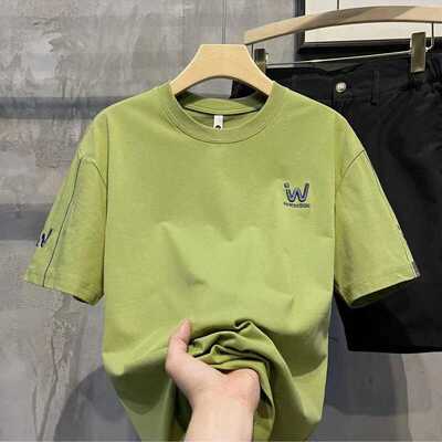 时尚刺绣新款休闲圆领半袖