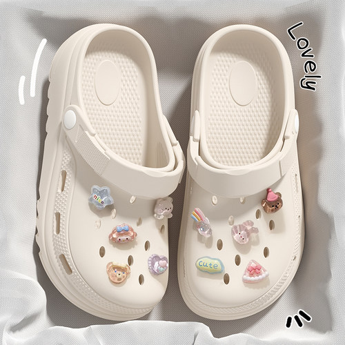 洞洞鞋女夏季外穿2025新款时尚网红百搭超火厚底防滑防臭沙滩凉拖