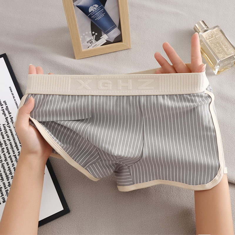 男士纯棉宽松平角内裤秋冬透气
