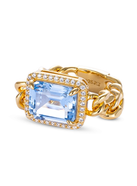 jcj时装珠宝仿海蓝宝锆石套组