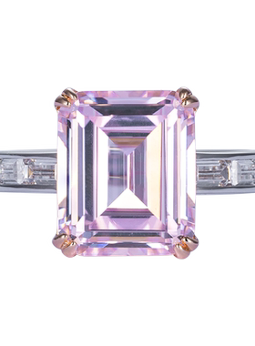 jcj时装珠宝粉色锆石戒指