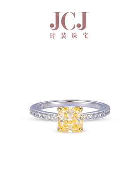 JCJ时装珠宝HighJewelPlay系列925银简约黄色锆石戒指