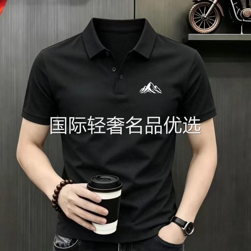 点击率男装高端进口新款轻奢翻领短袖POLO衫夏季男士时尚大码T恤
