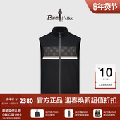 双面穿保暖立领毛背心男士 新款 18针澳洲羊毛 比音勒芬秋季