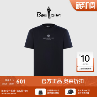 活力棉 圆领短袖 比音勒芬夏季 休闲BG鹿图案男士 T恤 上衣时尚