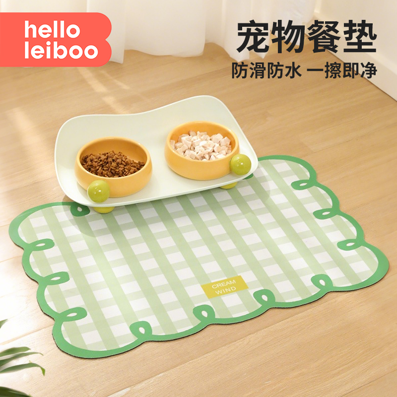 宠物猫咪餐垫猫碗垫子防水防滑不沾毛耐咬大号小狗吃饭专用垫子
