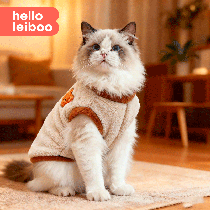 猫咪衣服冬装防掉毛保暖狗狗宠物可爱背心冬加厚2025新款比熊柯基