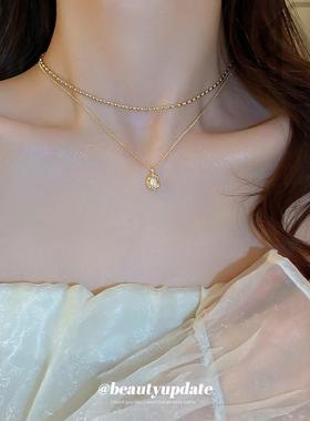 秋冬毛衣搭配项炼轻奢小众2024新款爆款锁骨炼高级感新娘婚纱礼服