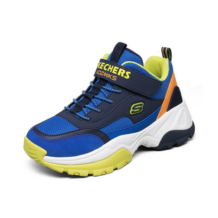 斯凯奇outlets商场同款童鞋冬季加绒男童复古运动鞋休闲儿童棉靴