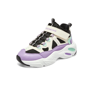 斯凯奇outlets儿童陨星绒绒靴冬季加绒保暖防滑靴子时尚百搭童鞋