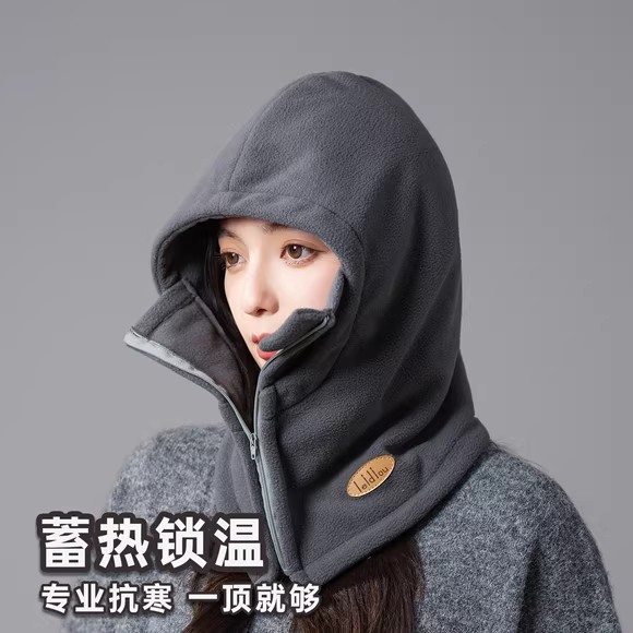 冬季保暖头套女骑行电动车防风防寒面罩头盔内胆围脖一体帽子男士