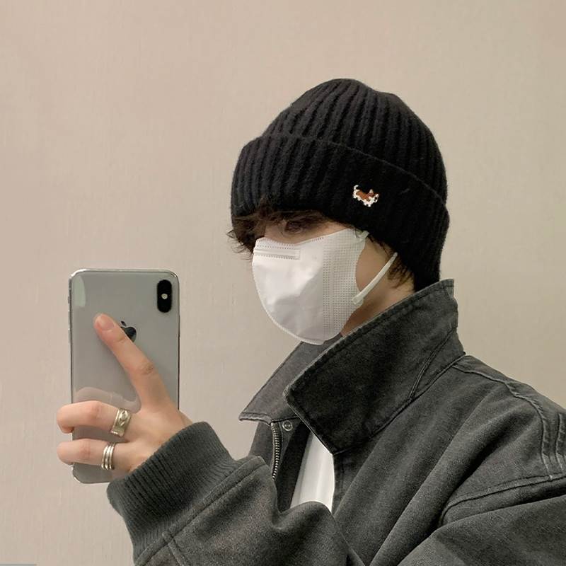 帽子男款冬季冷帽男冬天黑色毛线帽男士大头围针织帽男帽潮牌棉帽