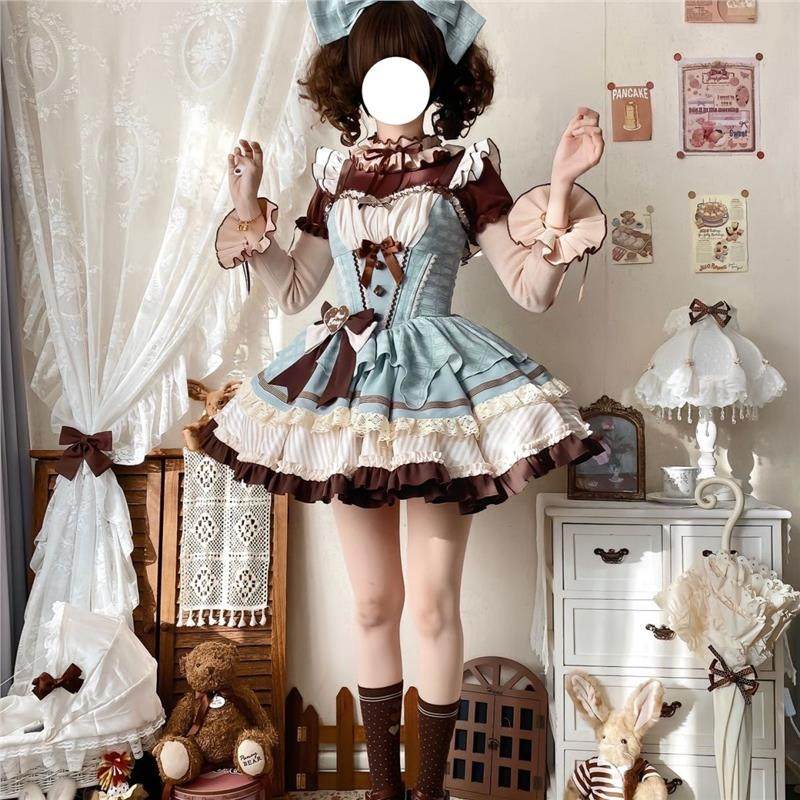 薄巧芙芙新年薄荷巧克力Lolita原创设计狗短doll感公主裙可爱洋装,模玩/动漫/周边/娃圈三坑/桌游,lolita洛丽塔/软妹装/洋装,淘宝优惠券,粉丝福利购,淘宝优惠卷