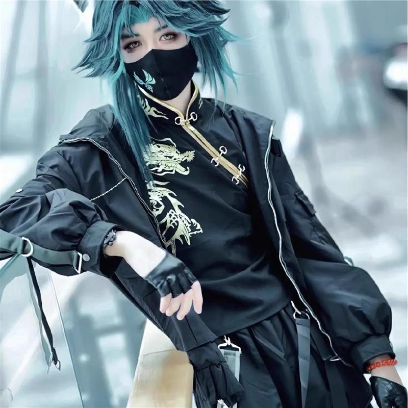 万圣节原神魈cos服护法降魔大圣工装动漫游戏cospaly男衍生服套装