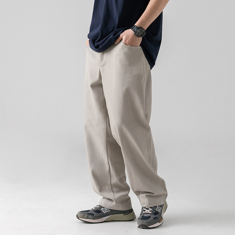 休闲裤纯棉长裤休闲裤宽松复古
