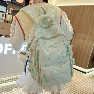 大学生书包女初中生高颜值小清新简约校园风高中双肩包小学生背包