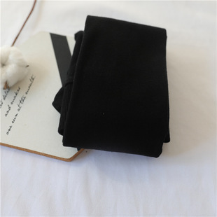 秋冬季棉竖条纹打底裤燕麦白色浅色奶杏咖日系加绒加厚连裤袜裤女