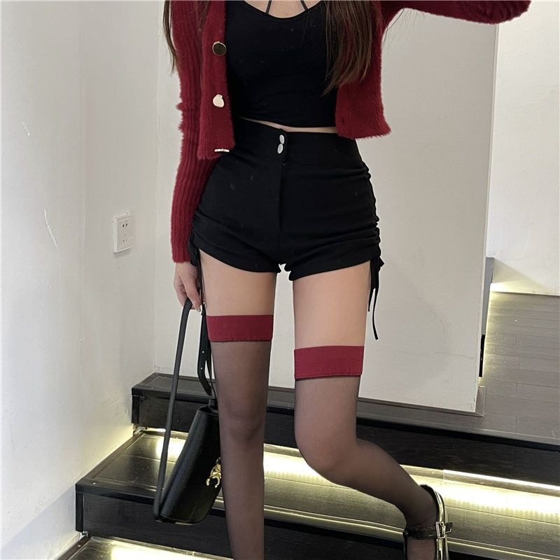网红款春夏过膝吊带袜女镂空渔网连裤袜性感夜店靓妹一体免脱丝袜