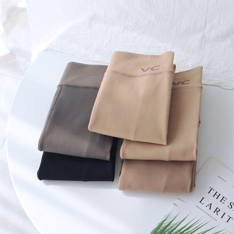 秋冬VC水光袜加绒奶茶透肤连裤袜女面膜打底袜加绒加厚保暖一体裤