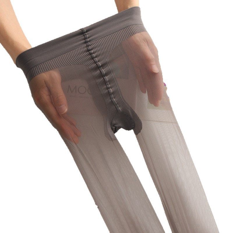 竖条纹0D莱卡丝袜女白色miu系甜美夏季薄款连裤袜显瘦灰丝防勾丝