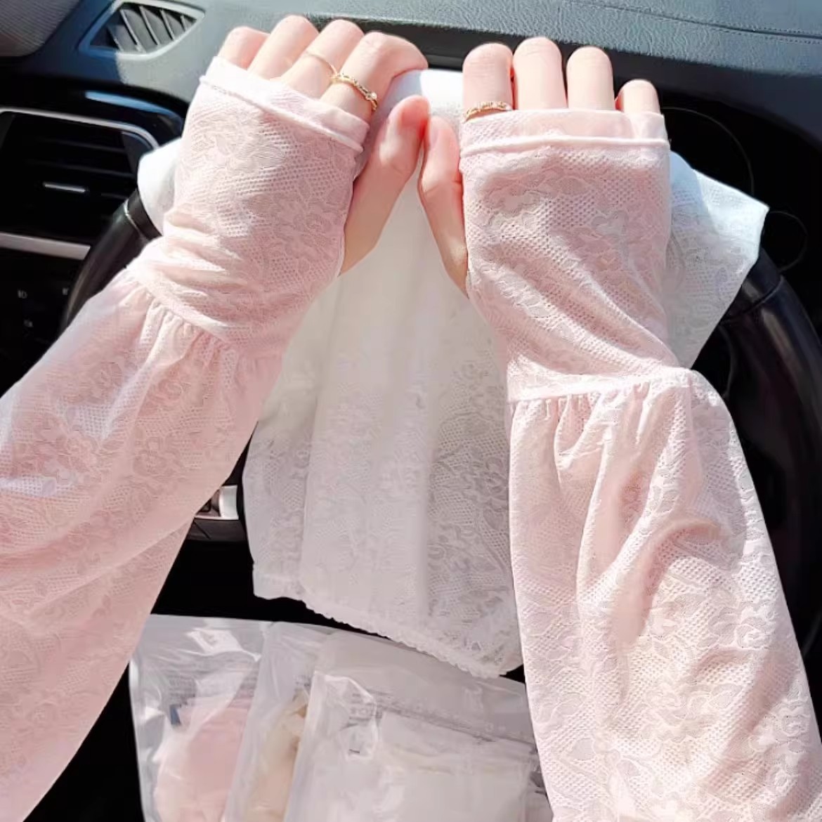 防嗮冰丝袖套舒适骑车护手臂护袖防紫外线仙女风防晒凉爽护臂套
