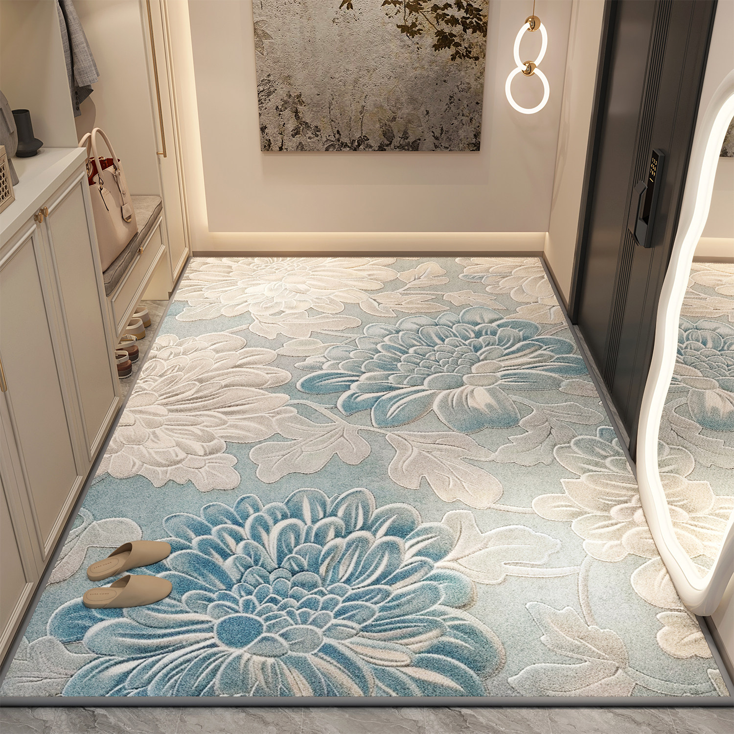 定制高端入户门地垫门垫轻奢现代进门玄关脚垫门口家用地毯可裁剪,居家布艺,入户地垫,淘宝优惠券,粉丝福利购,淘宝优惠卷