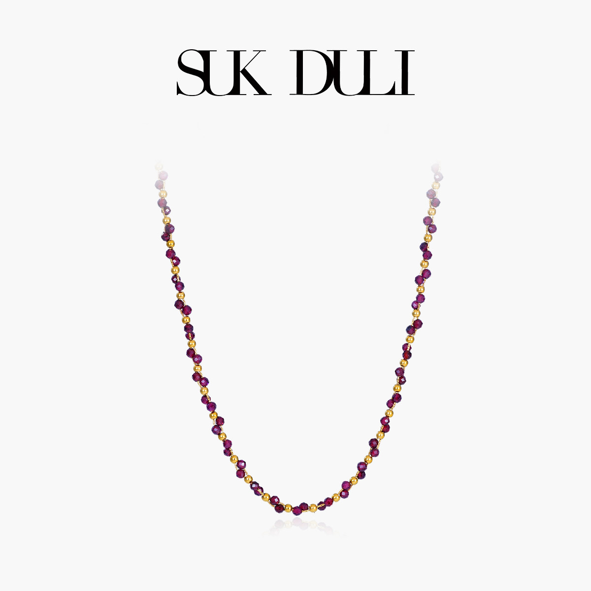 SUK DULI/苏克都哩石榴石秘密森林项链红果酱时尚简约原创设计