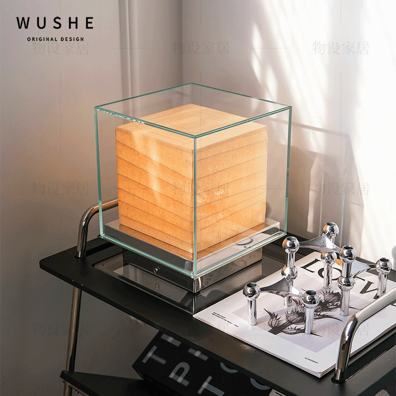 法式中古风方型纸台灯