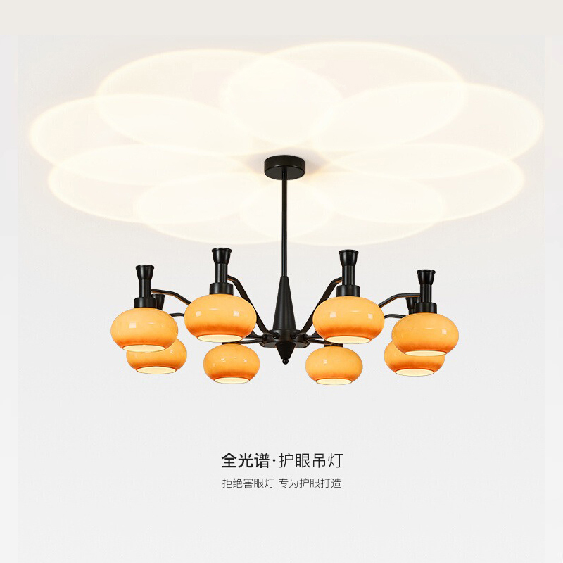 中古南洋风客厅柿子吊灯