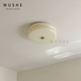 物设全光谱卧室吸顶灯法式 复古中古阳台入户灯玄关灯衣帽间吸顶灯