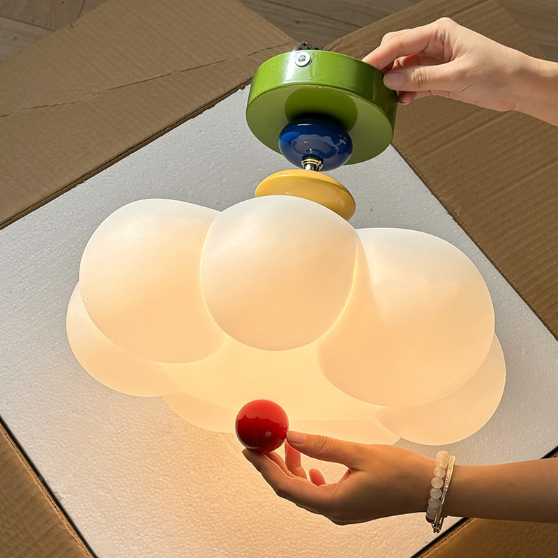 法式奶油风儿童卧室吸顶灯全光谱多巴胺创意设计感云朵吸顶灯,家装灯饰光源,餐厅/卧室/书房吸顶灯,淘宝优惠券,粉丝福利购,淘宝优惠卷