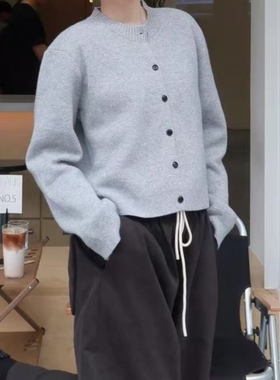 VERMO 有型的针织衫 柔软兼顾廓形 舒适绵羊毛开衫外套