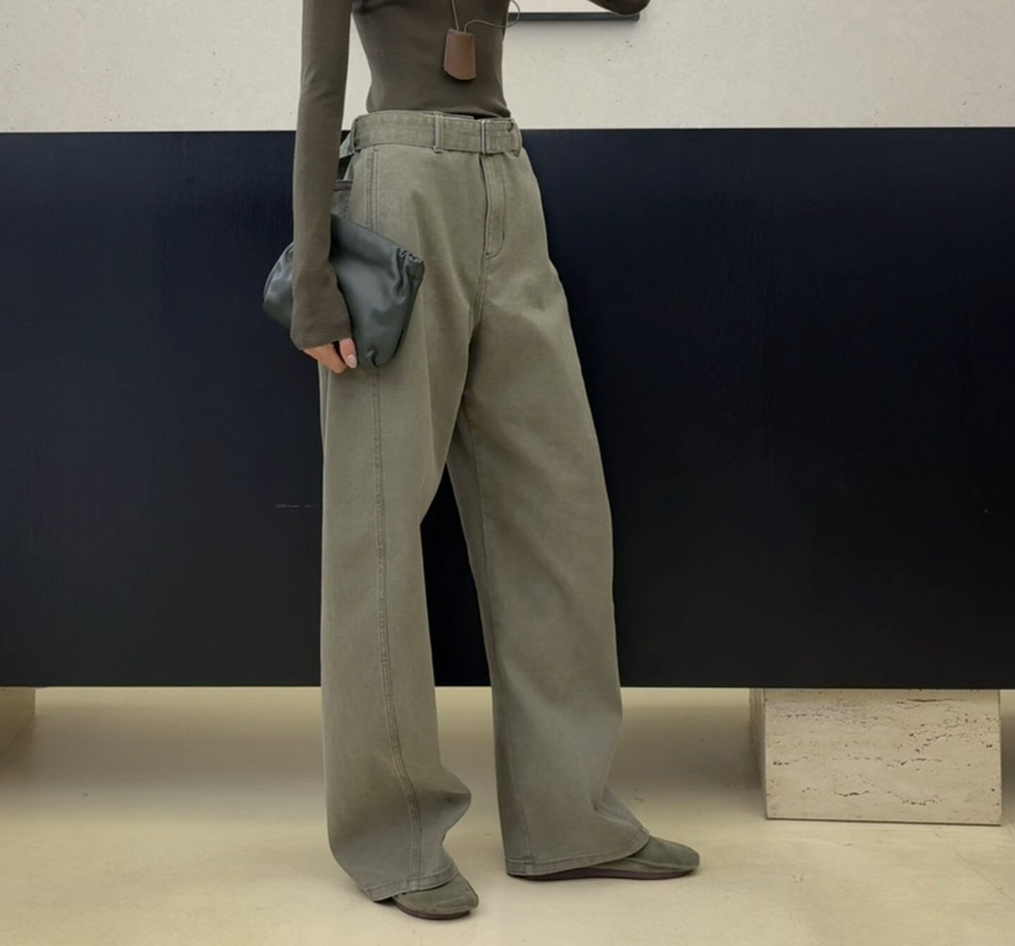 UN/做旧文艺_意大利/土耳其进口彩色牛仔时髦弯刀香蕉裤牛仔裤