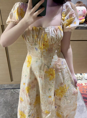 Ptre “日暮伊甸园” 亚麻经典显瘦版型连衣裙2025夏季新款