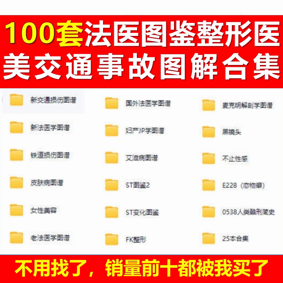 尸变图鉴损伤法医图鉴整形医美彩图交通事故图解插画素材电子版