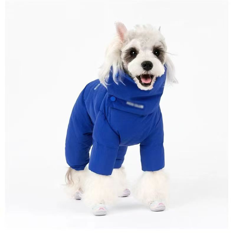 狗狗衣服秋冬母狗护肚子防寒四脚衣加棉防风棉衣加厚保暖泰迪比熊