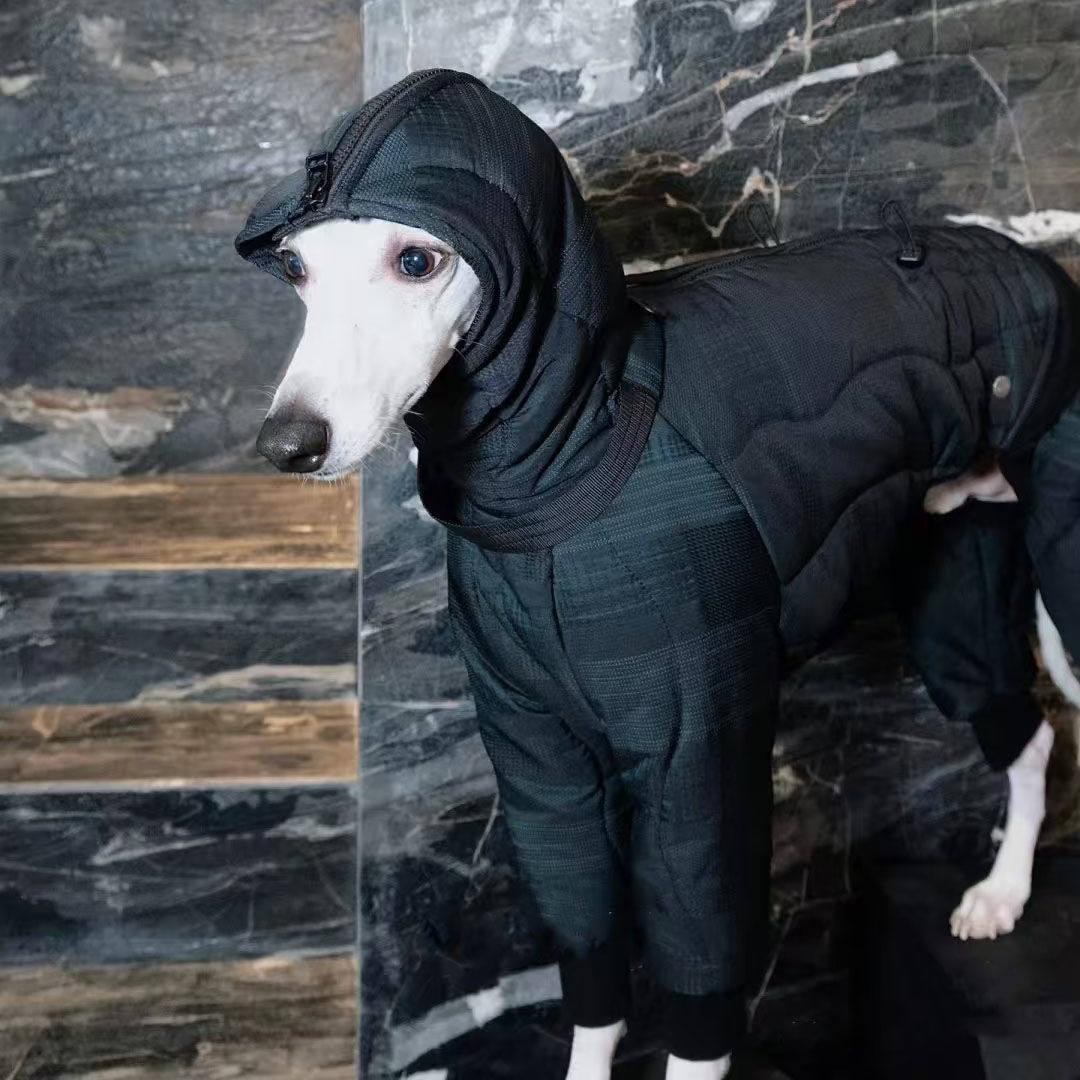 25年中型犬灵提惠比特高领棉衣宠物狗狗秋冬衣服保暖防风生态棉服