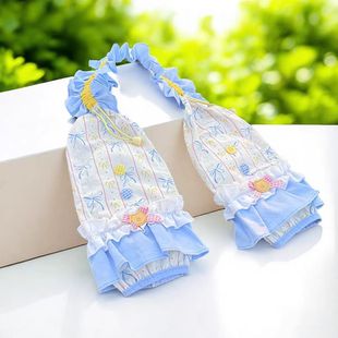 新品狗狗宠物衣服可爱花边公主风护肘金毛萨摩阿拉斯加防脏护膝